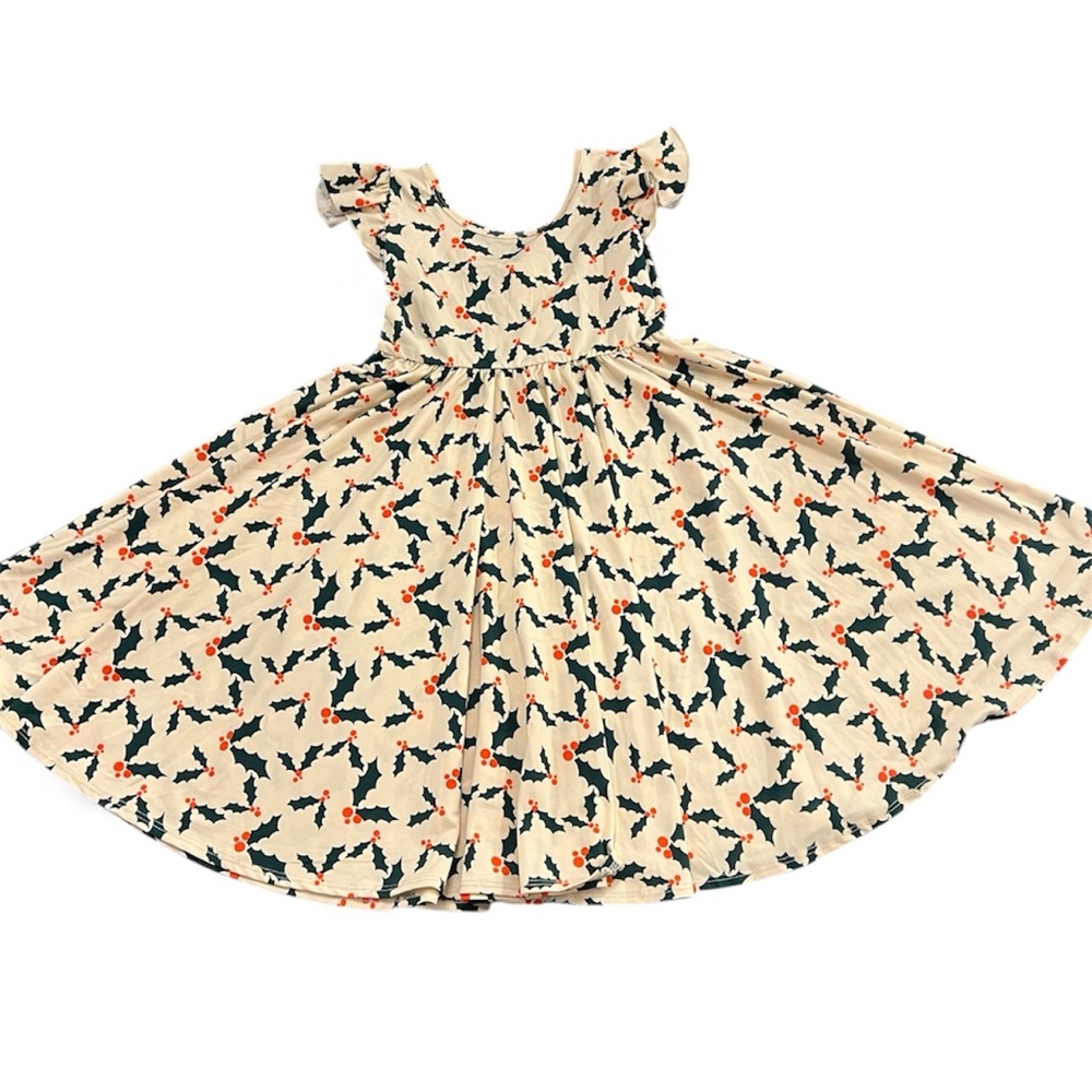 Dot Dot Smile Holly Christmas Twirl Dress size 7